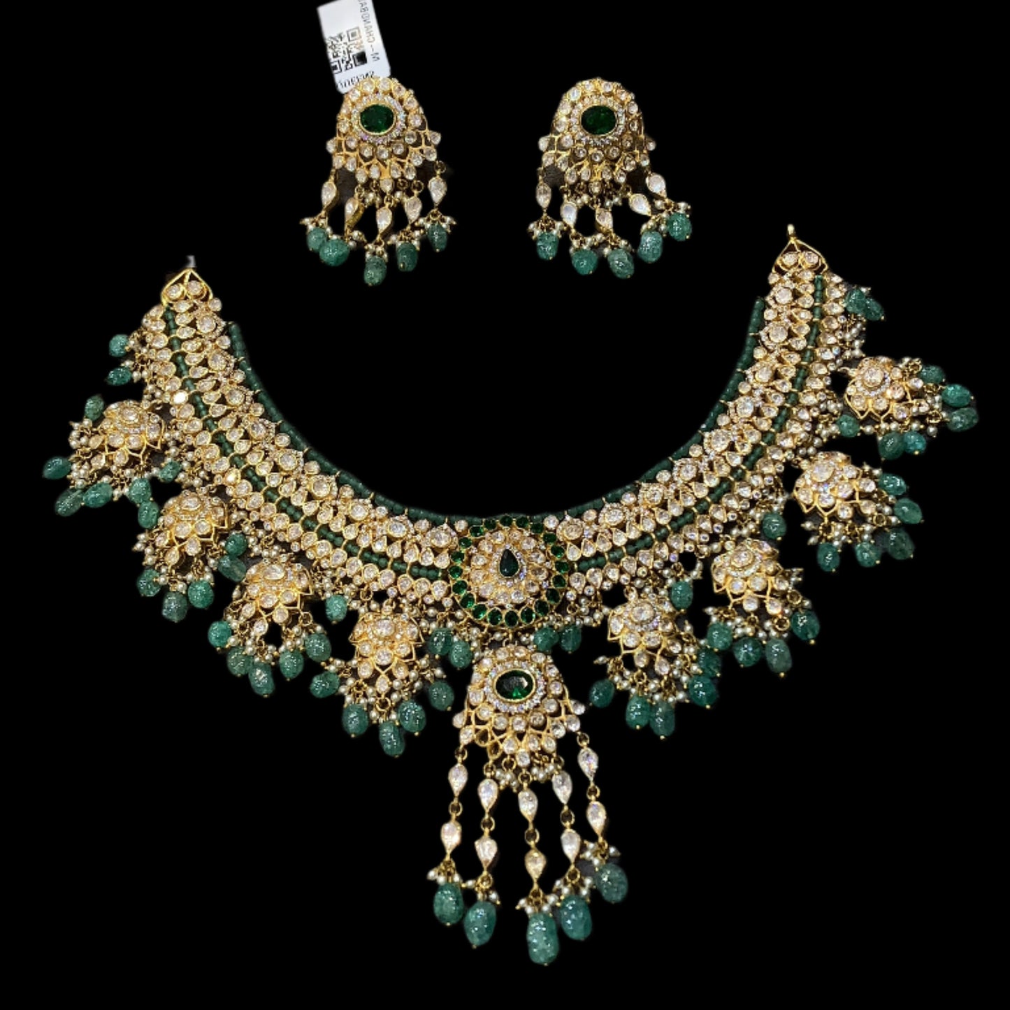 Moissanite Necklace With Earrings QSMNE0002