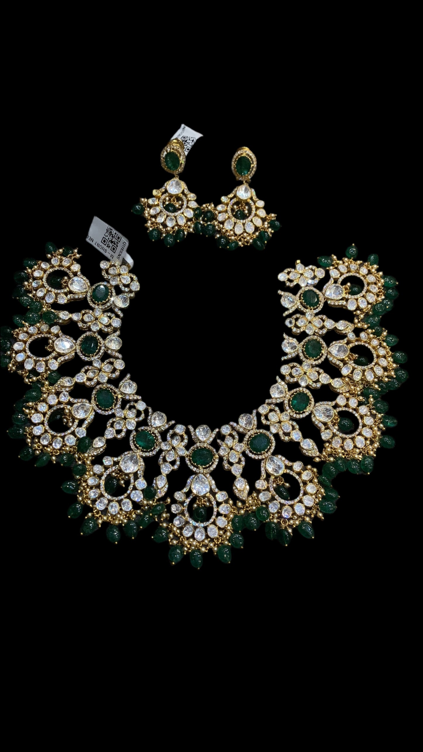 Moissanite Necklace With Earrings QSMNE0004