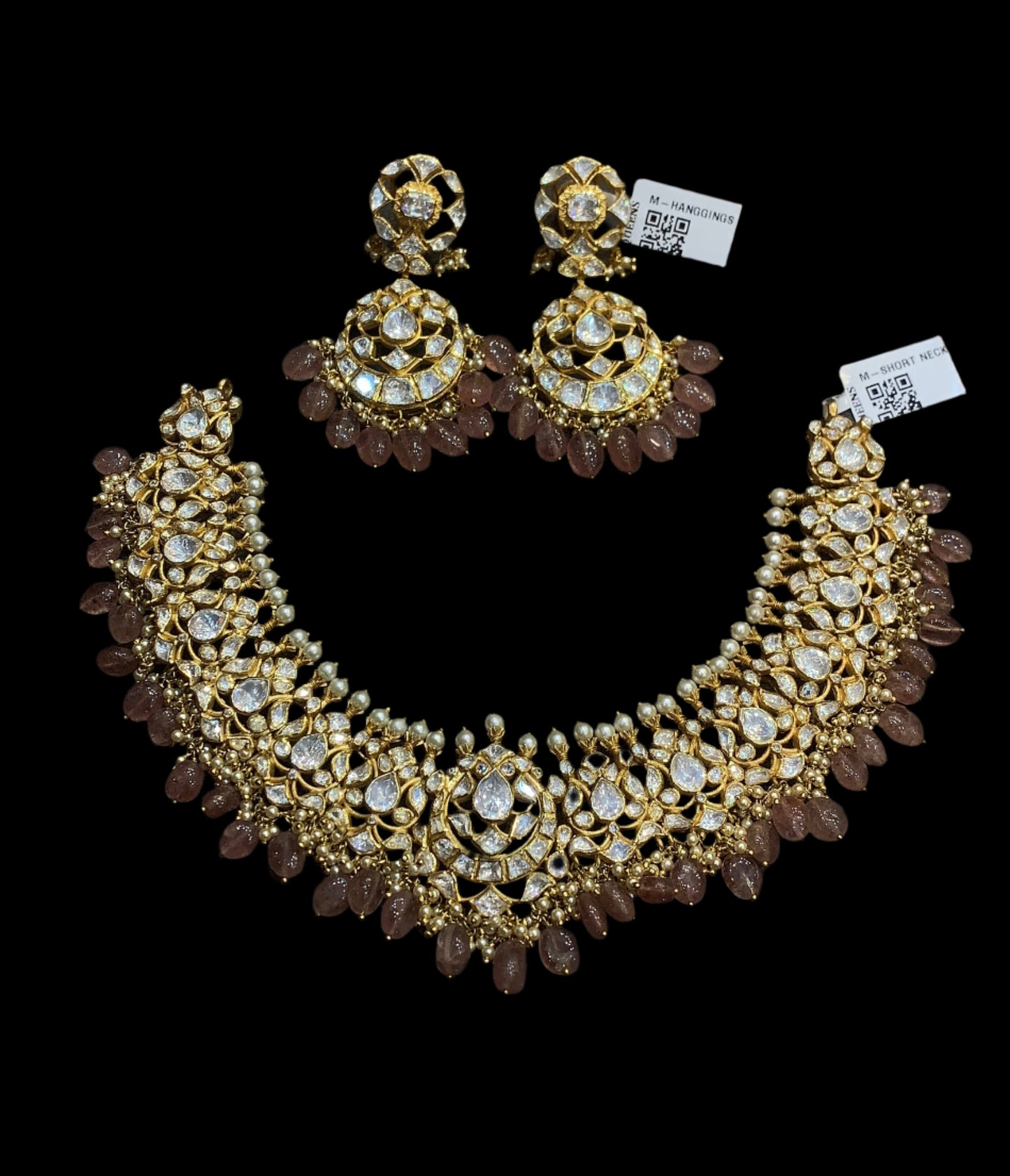 Moissanite Necklace With Earrings QSMNE0005