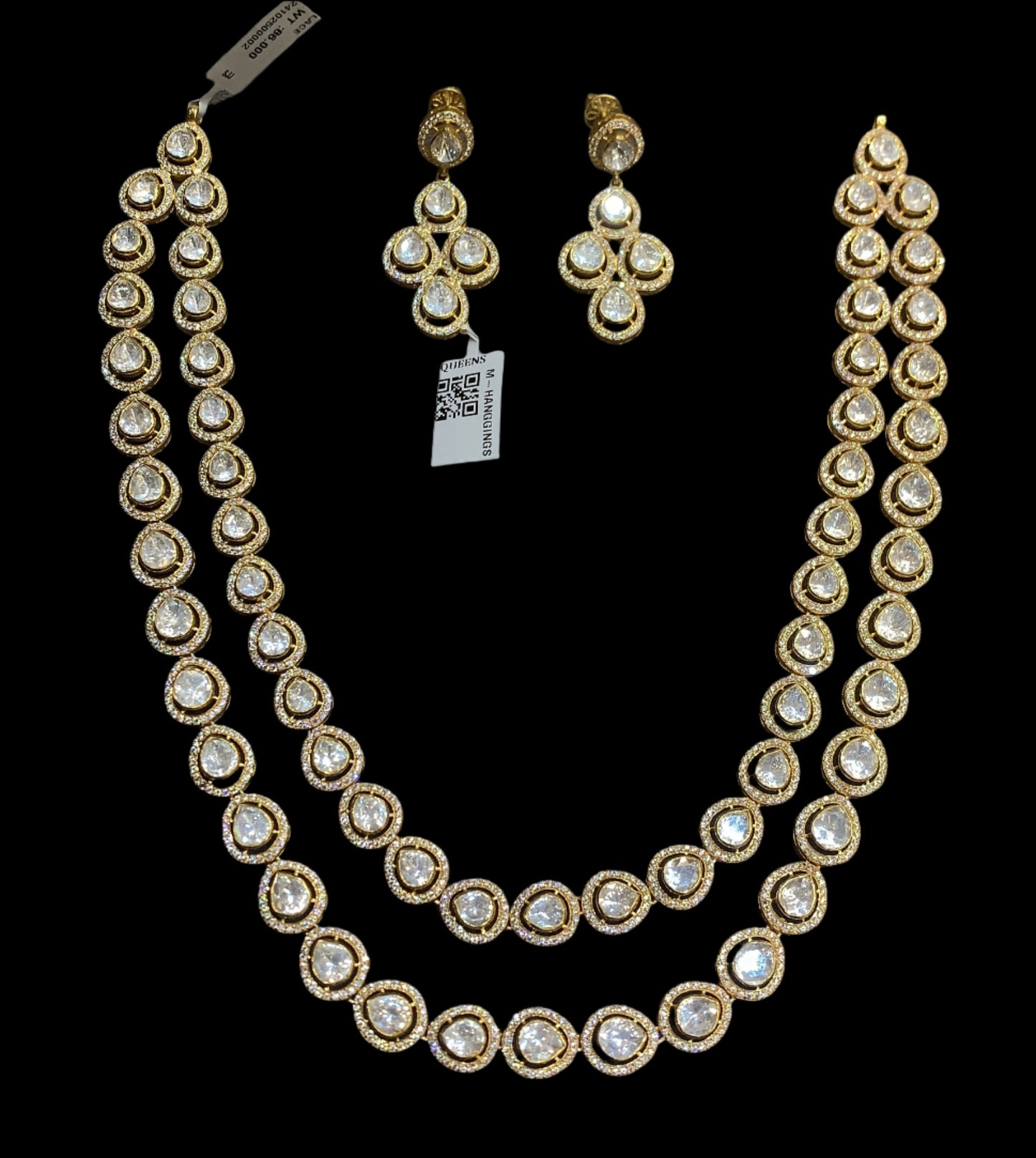Moissanite Necklace With Earrings QSMNE0006