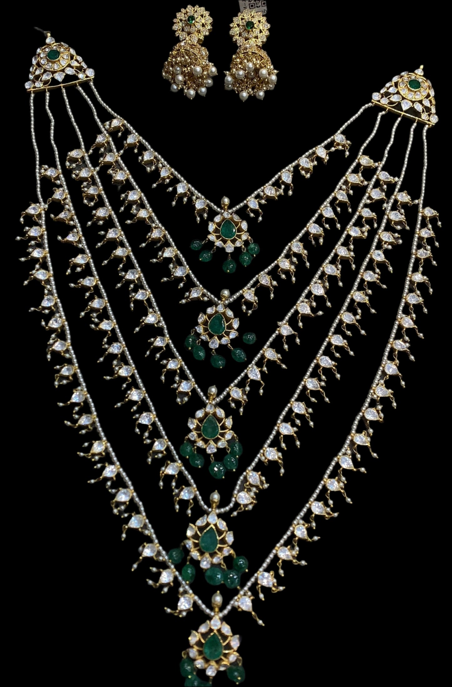 Moissanite Necklace With Earrings QSMNE0011