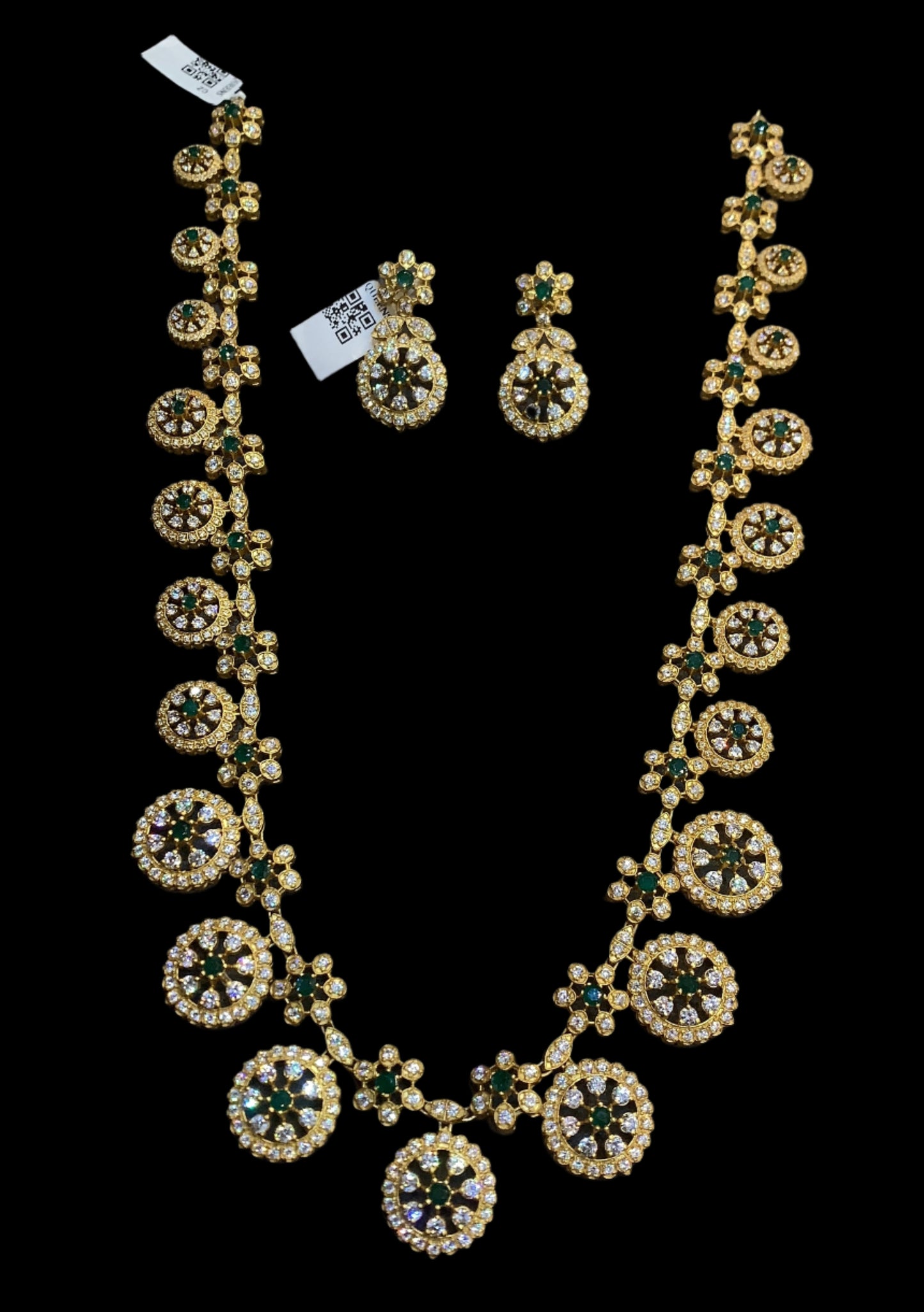 Moissanite Necklace With Earrings QSMNE0013