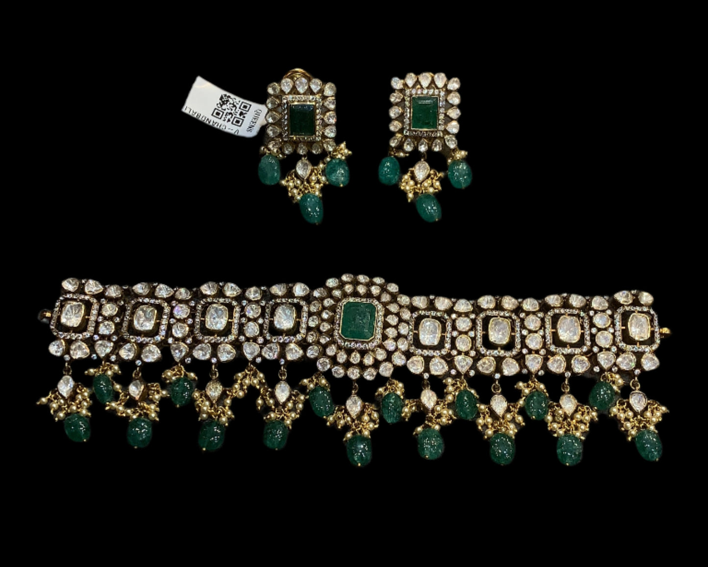 Victorian chocker With Earrings QSVNE0002