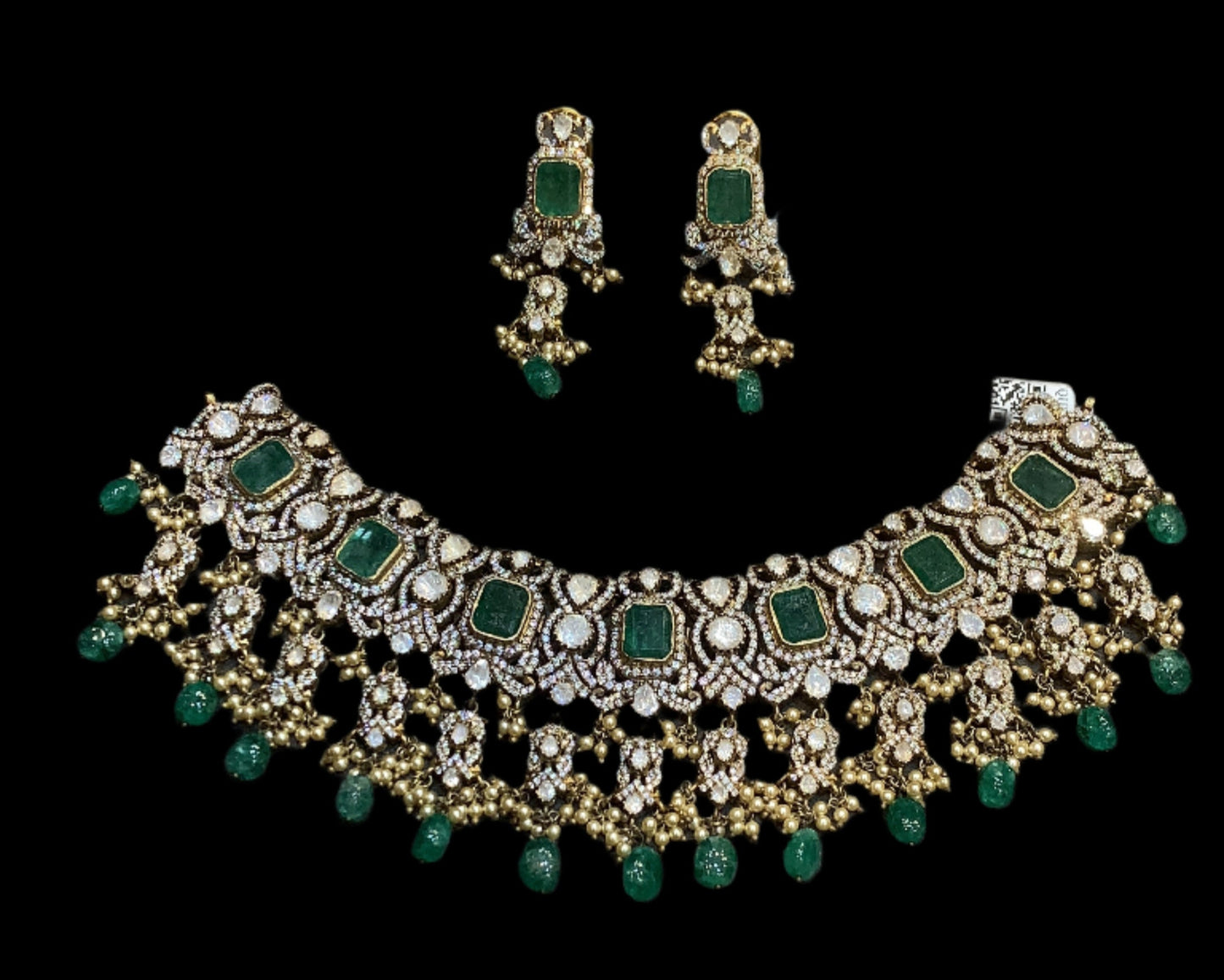 Victorian chocker With Earrings QSVNE0004