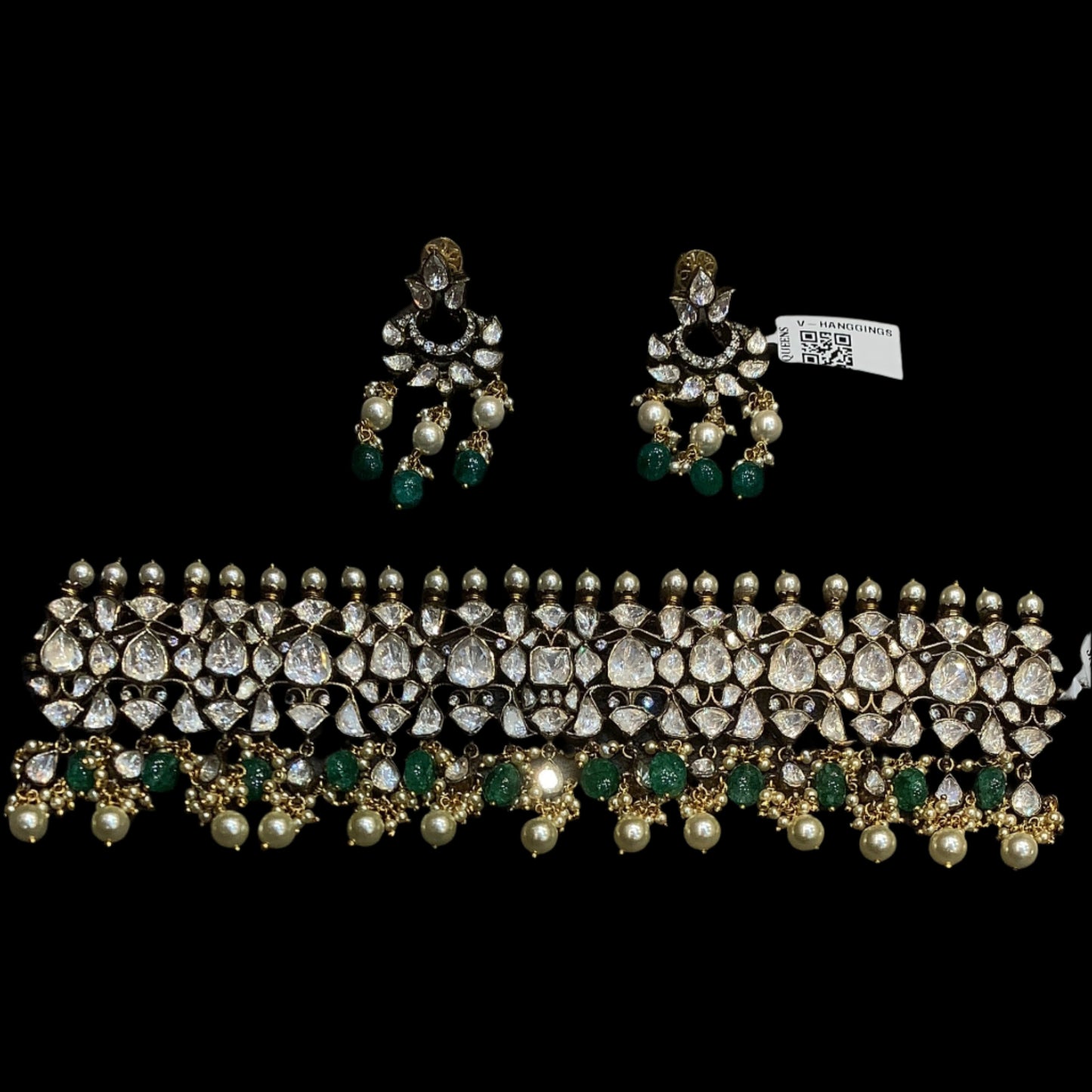 Victorian Choker With Earrings QSVNE0005
