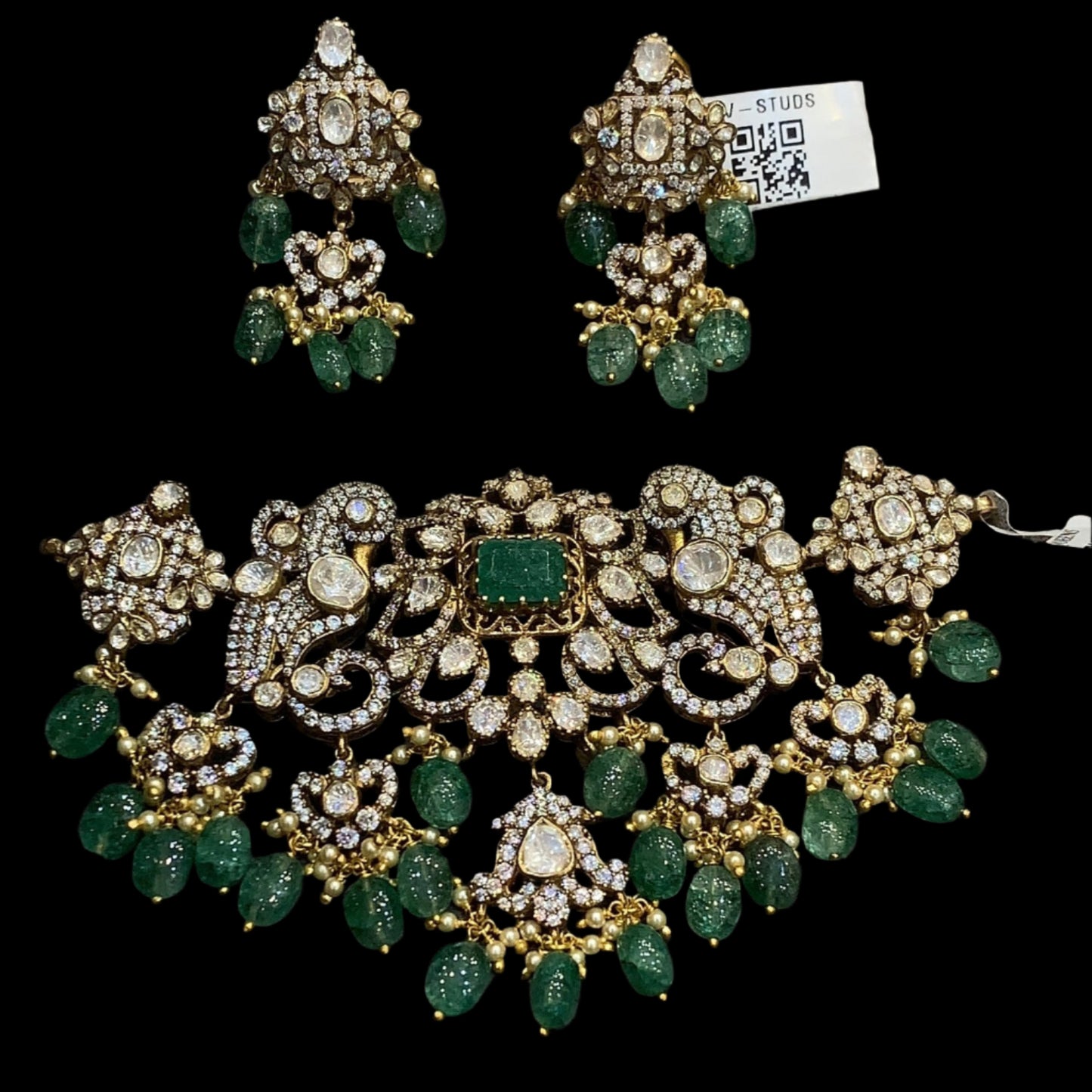 Victorian chocker With Earrings QSVNE0006