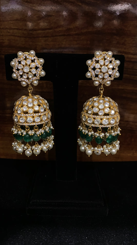 Moissanite  Jhumkas QSMJ0009