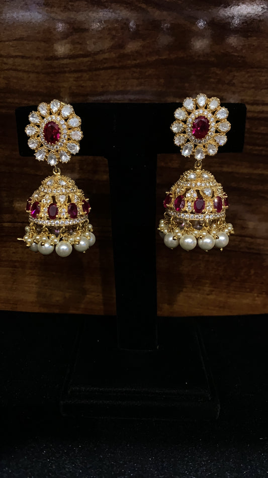 Moissanite Jhumkas QSMJ0013