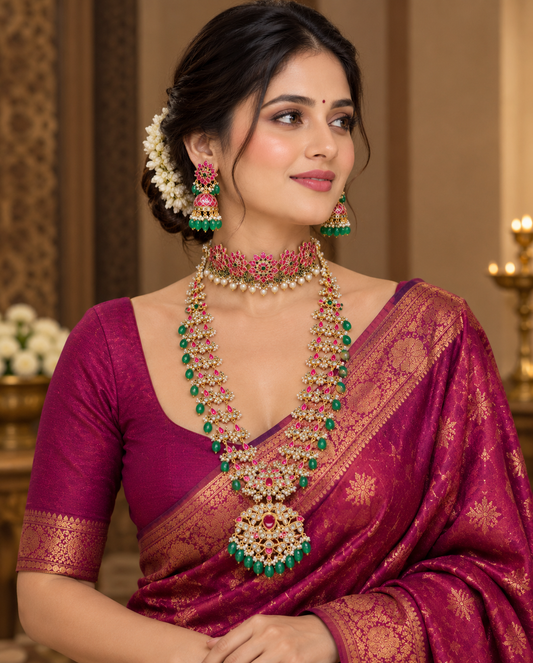 Kundan Leela Necklace Set QSKS0001