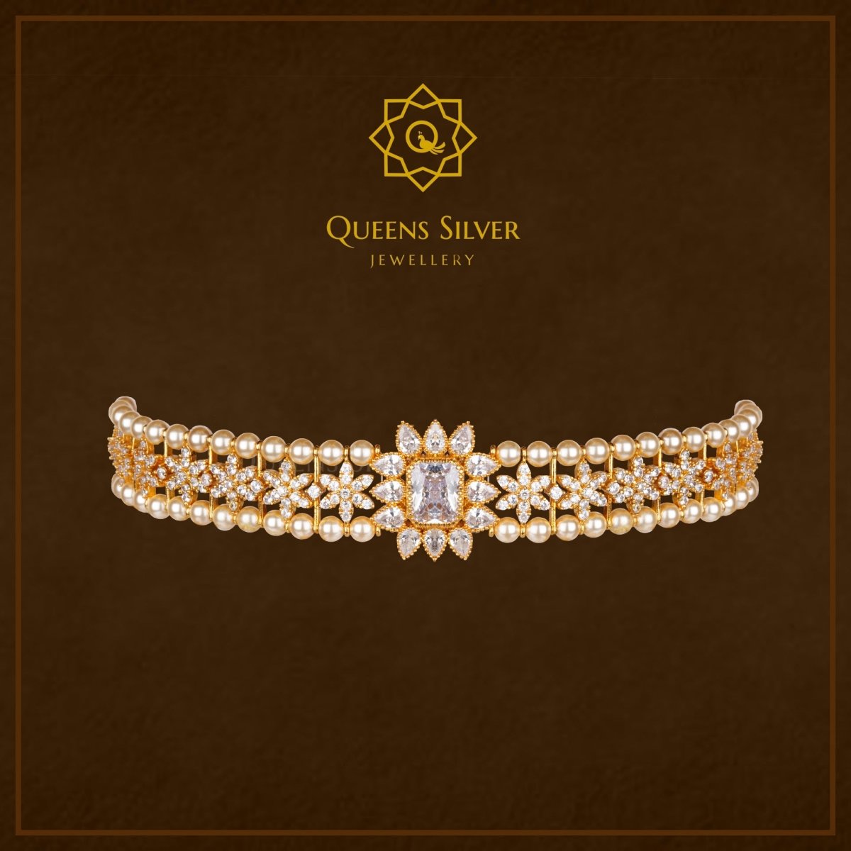 CZ Chocker QSCZC0001 - Queen Silver Jewellery