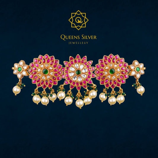 Kundan Choker QSKC0004 - Queen Silver Jewellery