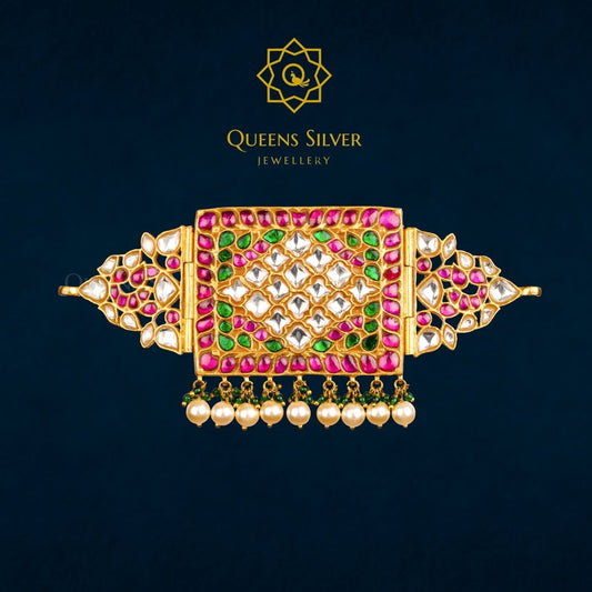 Kundan Choker QSKC0009 - Queen Silver Jewellery