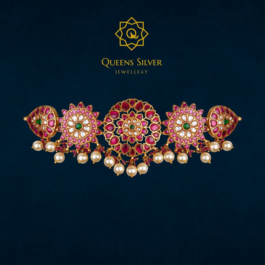 Kundan Choker QSKC0025 - Queen Silver Jewellery