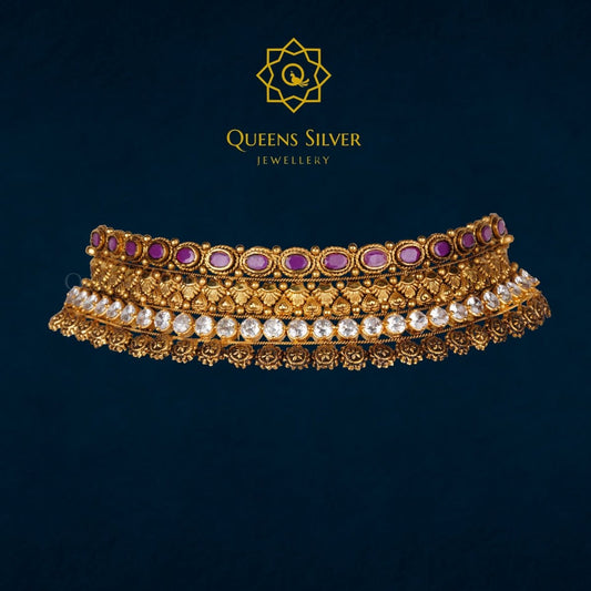 Nakshi Chocker QSNC0005 - Queen Silver Jewellery