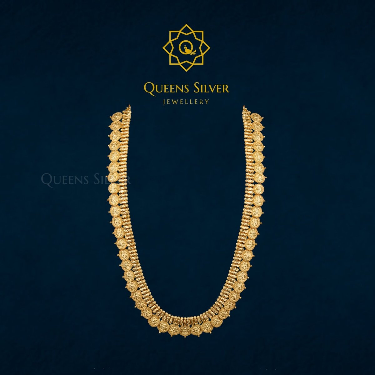 Nakshi Long Necklace QSNLN0004 - Queen Silver Jewellery