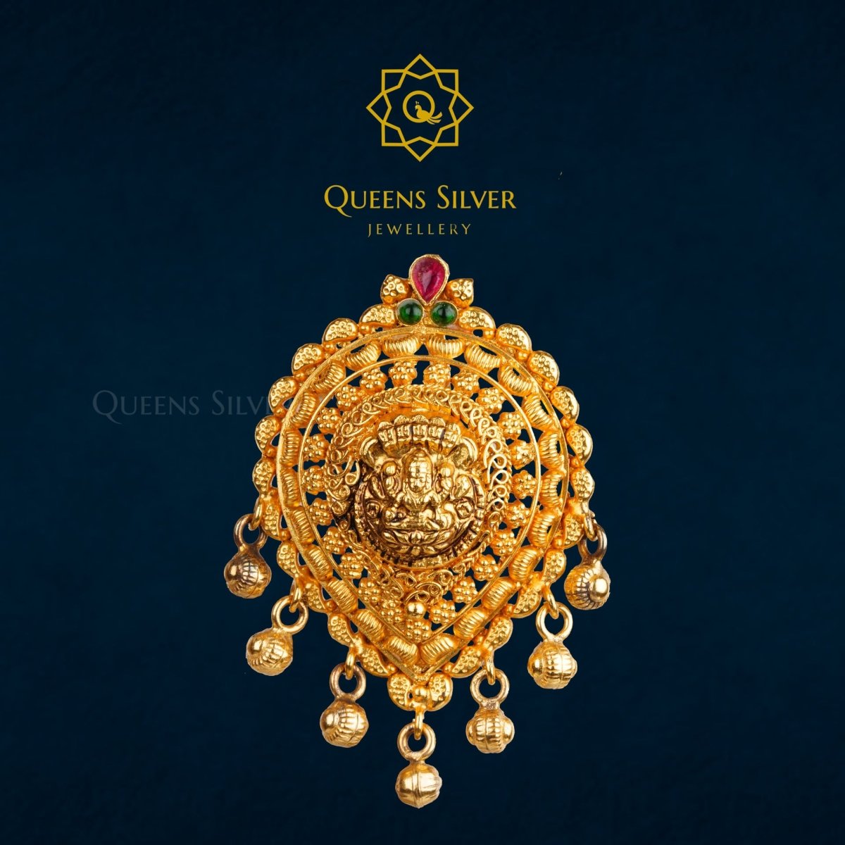 NAKSHI PENDANT QSNP0001 - Queen Silver Jewellery