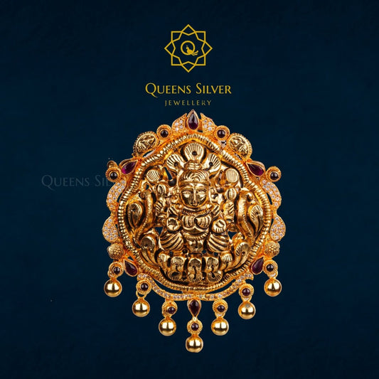 NAKSHI PENDANT QSNP0016 - Queen Silver Jewellery