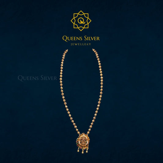 Nakshi Pendant with Chain QSNPWC0001 - Queen Silver Jewellery