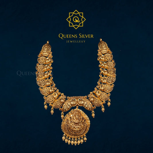 Nakshi Short Necklace QSNSN0004 - Queen Silver Jewellery